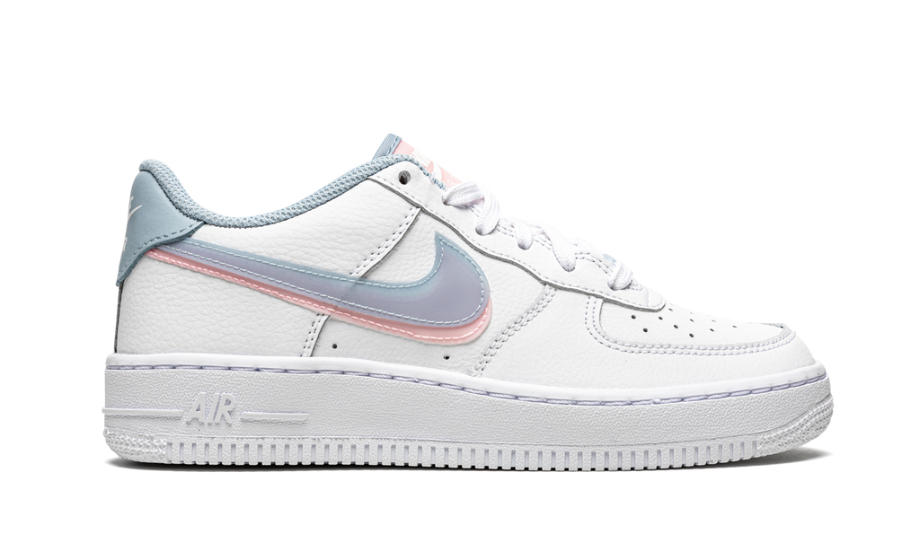 Air Force 1 LV8 GS "Double Swoosh - White / Blue / Pink" CW1574 100