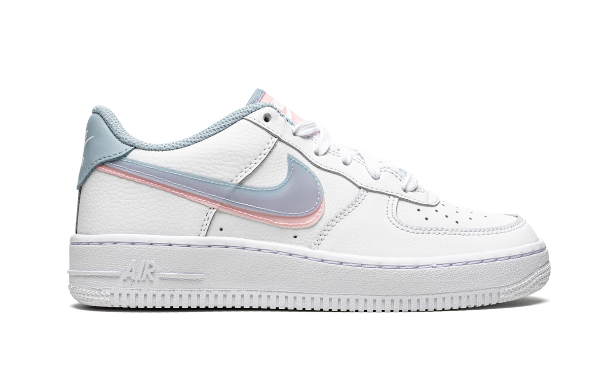 Air Force 1 LV8 GS "Double Swoosh - White / Blue / Pink" CW1574 100