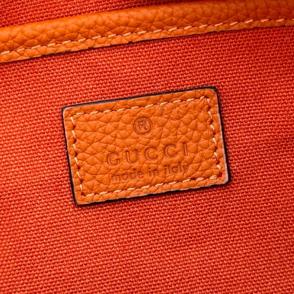 GUCCI 26S SHOULDER BAG 31 IN ORANGE CALFSKIN