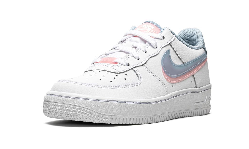Air Force 1 LV8 GS "Double Swoosh - White / Blue / Pink" CW1574 100