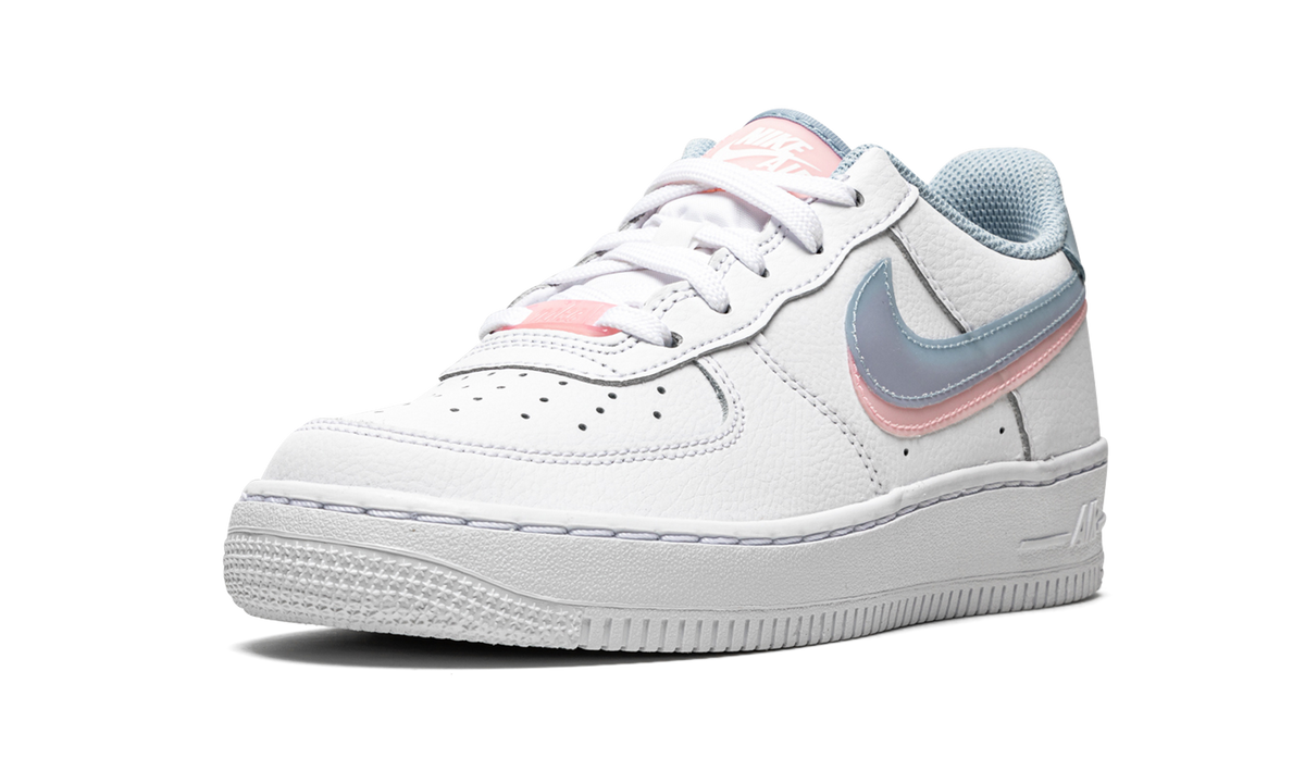 Air Force 1 LV8 GS "Double Swoosh - White / Blue / Pink" CW1574 100