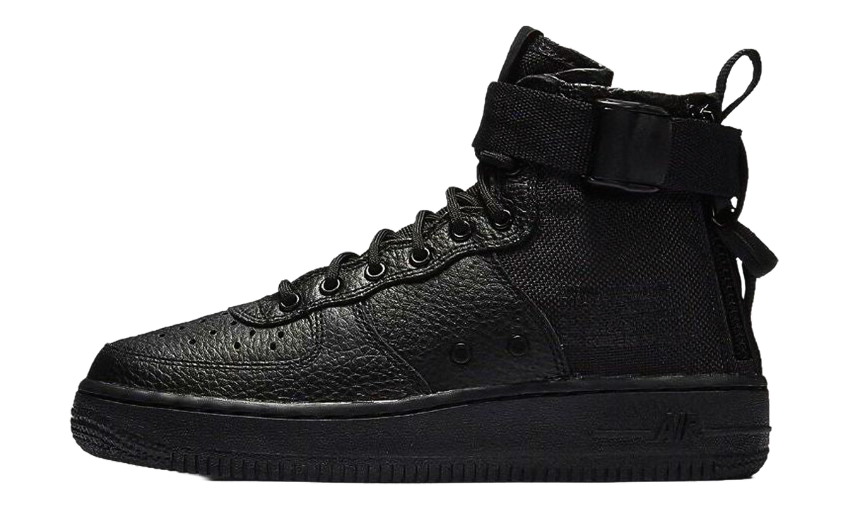 SF Air Force 1 Mid GS "Triple Black" AJ0424 003